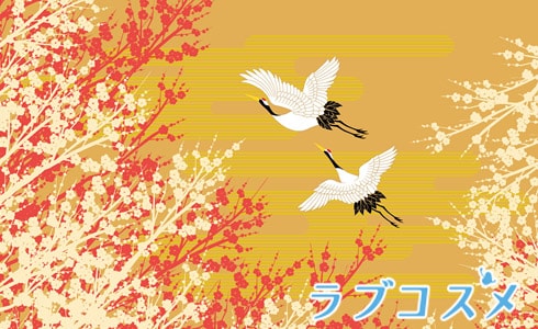 鶴の描かれた和柄