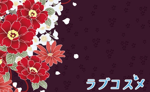 和風で花柄の背景