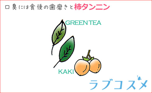 口臭には食後の歯磨きと柿タンニン